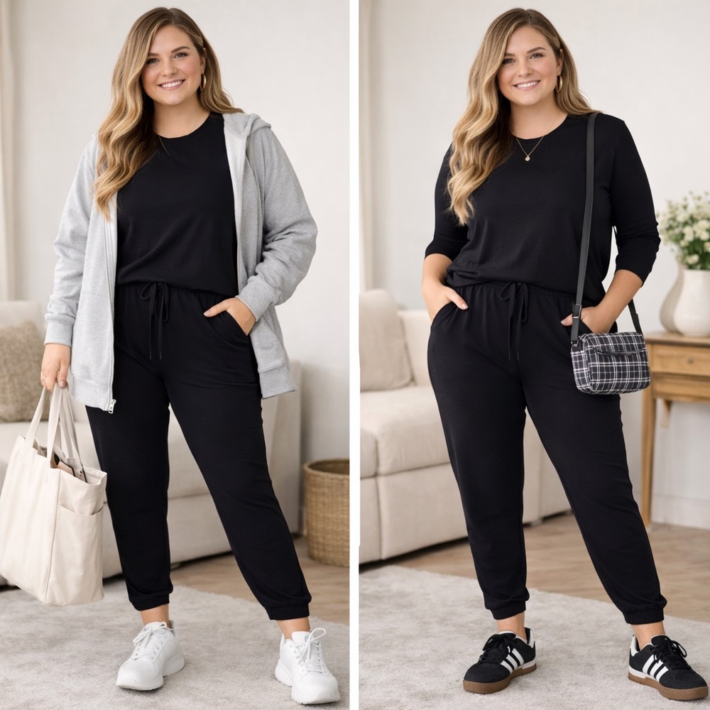Zenana Outfitters Black Two-Piece Jogger Set
02-0065